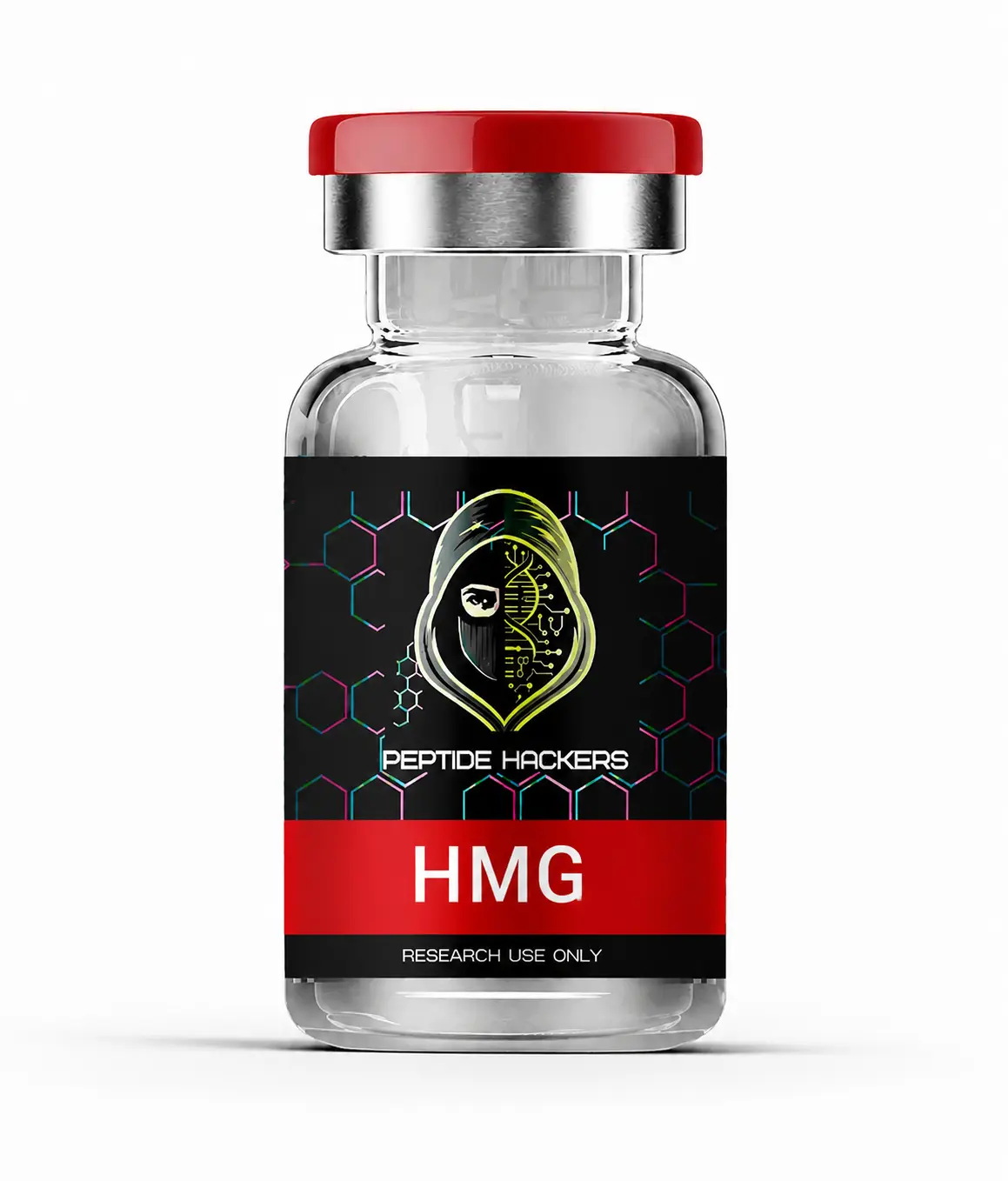 HMG research peptide vial